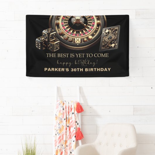 Game Night Party Gepersonaliseerde Gelukkige Verja Spandoek (Insitu)