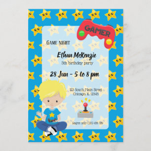 Game night party kaart