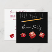 Game Night Red Dice Bunco Dice Party Kaart (Voorkant / Achterkant)