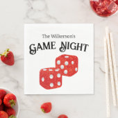 Game Night Red Glitter Dice Servet (Insitu)