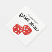 Game Night Red Glitter Dice Servet (Hoek)