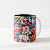 Game Night Tweekleurige Koffiemok (Voorkant rechts)