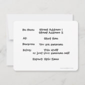 Game Night-uitnodigingen Kaart (Achterkant)