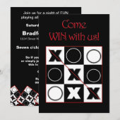 Game Night-uitnodigingen - Win met ons Kaart (Voorkant / Achterkant)