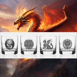 Game Night Unieke Draken 4 Aanpassen tekst Whisky Glas