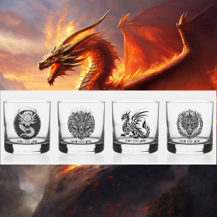 Game Night Unieke Draken 4 Aanpassen tekst Whisky Glas