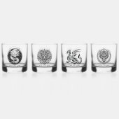 Game Night Unique Dragons 4 Personalize Text Whisky Glas (Voorkant)