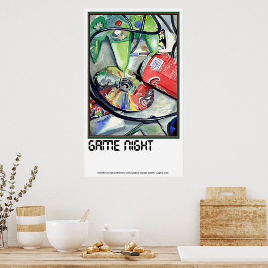 GAME NIGHT van Annika Poster (Keuken)