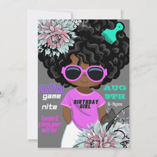 Game Nite Birthday Invitation Kaart (Voorkant)