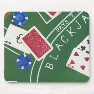 Game of Blackjack met chips van Chariklia Zarris Muismat