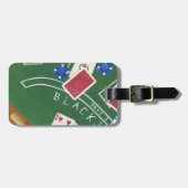 Game of Blackjack with Chips by Chariklia Zarris Bagagelabel (Voorkant horizontaal)