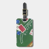 Game of Blackjack with Chips by Chariklia Zarris Bagagelabel (Voorkant verticaal)