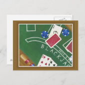 Game of Blackjack with Chips by Chariklia Zarris Briefkaart (Voorkant / Achterkant)