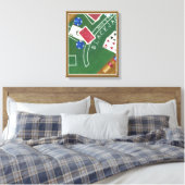 Game of Blackjack with Chips by Chariklia Zarris Canvas Afdruk (Insitu (Slaapkamer))