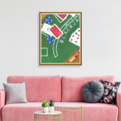 Game of Blackjack with Chips by Chariklia Zarris Canvas Afdruk (Insitu (Woonkamer))