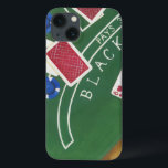 Game of Blackjack with Chips by Chariklia Zarris iPhone 13 Hoesje<br><div class="desc">Ace's Up! This dazzling piece by Chariklia Zarris shows a gamo of blackjack being played. Stacks of chips wait to be bet and cards wait to be flipped over. Purchase heeft een hele today.</div>