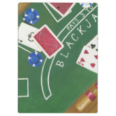Game of Blackjack with Chips by Chariklia Zarris Klembord (Achterkant)
