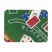Game of Blackjack with Chips by Chariklia Zarris Magneet (Horizontaal)