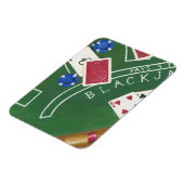 Game of Blackjack with Chips by Chariklia Zarris Magneet (Linkerzijde)