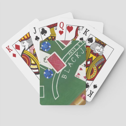 Game of Blackjack with Chips by Chariklia Zarris Pokerkaarten (Achterkant)