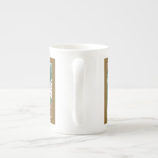 Game of Blackjack with Chips by Chariklia Zarris Porselein Kop (Achterkant)