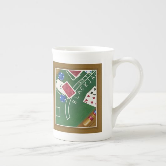 Game of Blackjack with Chips by Chariklia Zarris Porselein Kop (Rechts)