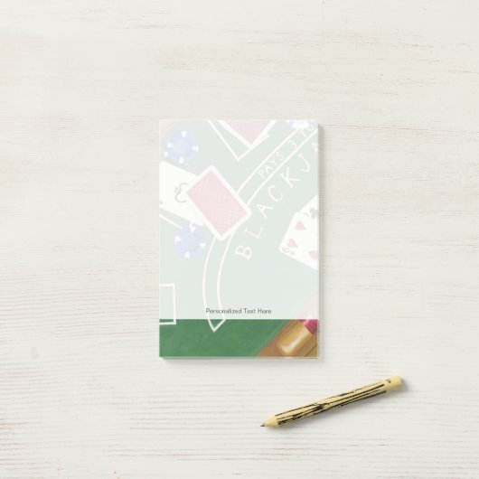 Game of Blackjack with Chips by Chariklia Zarris Post-it® Notes (Op bureau)