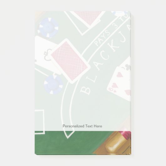 Game of Blackjack with Chips by Chariklia Zarris Post-it® Notes (Voorkant)