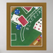 Game of Blackjack with Chips by Chariklia Zarris Poster (Voorkant)