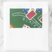 Game of Blackjack with Chips by Chariklia Zarris Rechthoekige Sticker (Tas)