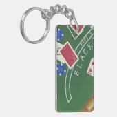 Game of Blackjack with Chips by Chariklia Zarris Sleutelhanger (Voorkant Links)