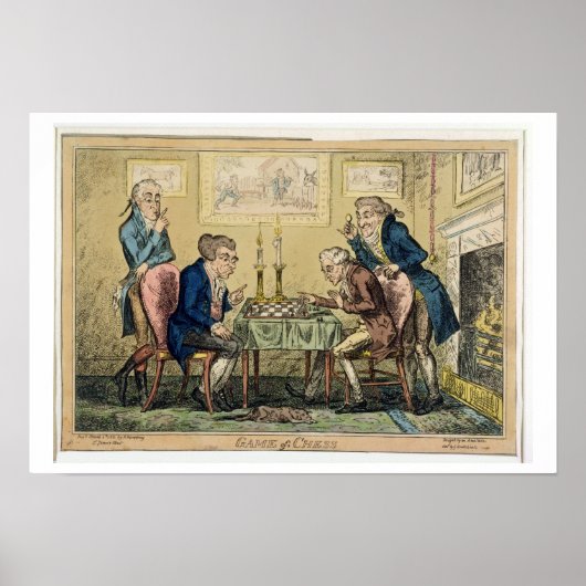 Game of Chess, gepubliceerd door H. Humphrey, Lond Poster (Voorkant)