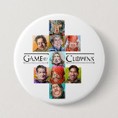 Game of Clowns Ronde Button 7,6 Cm (Voorkant)