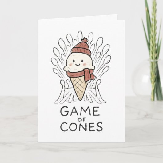 Game of Cones - Funny Christmas Card Feestdagen Kaart (Voorkant)