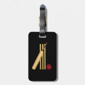 Game of Cricket, aanpasbare tekst Bagagelabel (Achterkant verticaal)