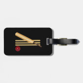 Game of Cricket, aanpasbare tekst Bagagelabel (Achterkant horizontaal)