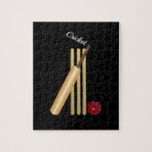 Game of Cricket, Bat and Ball, White Text Legpuzzel (Verticaal)