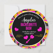 Game of Darts en Harten Bachelorette Party Kaart (Achterkant)