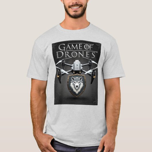 Game of Drones – Stark Direwolf Drone Emblem T-shirt (Voorkant)