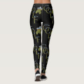 Game of Golf Logo with Golfing Afbeelding, Leggings (Achterkant)