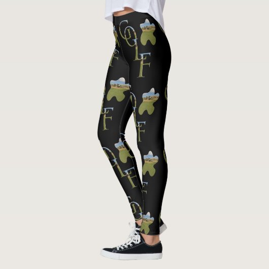 Game of Golf Logo with Golfing Afbeelding, Leggings (Links)