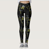 Game of Golf Logo with Golfing Afbeelding, Leggings (Voorkant)