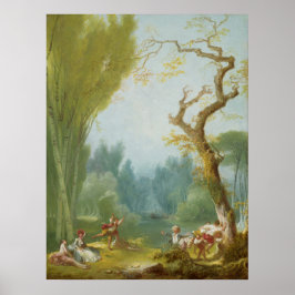 Game of Horse and Rider - Jean Fragonard Fine Art Poster