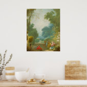 Game of Hot Cockles - Jean Fragonard Fine Art Poster (Keuken)
