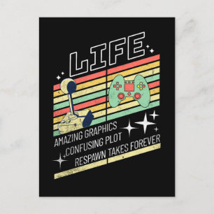 Game of Life Funny Retro Gamer Briefkaart