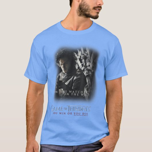 Game of Thrones Jon Snow Ik ben de Wachter op de M T-shirt (Voorkant)