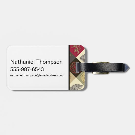 Game of Thrones Sigil Pattern Bagagelabel (Achterkant horizontaal)