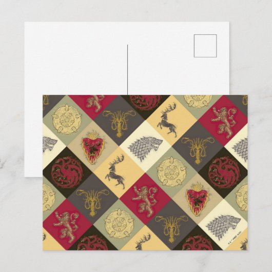 Game of Thrones Sigil Pattern Briefkaart (Voorkant / Achterkant)