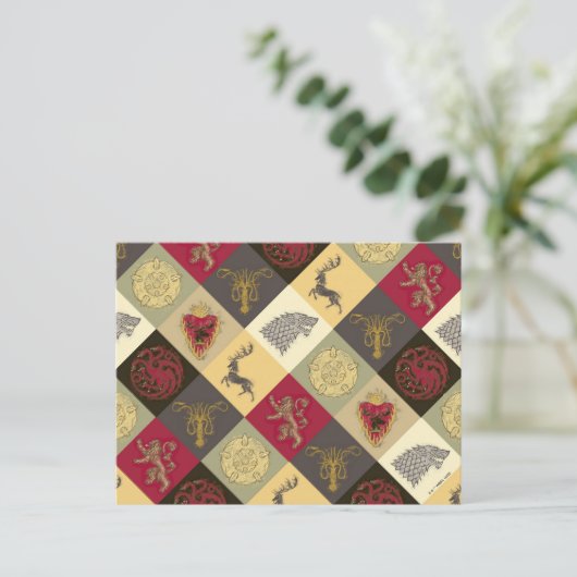 Game of Thrones Sigil Pattern Briefkaart (Staand voorkant)