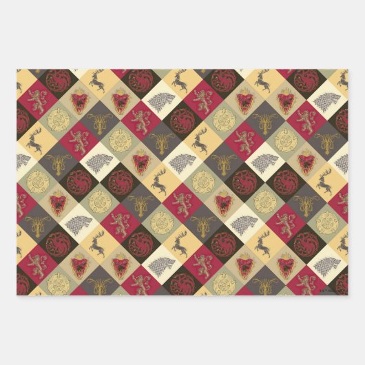 Game of Thrones Sigil Pattern Inpakpapier Vel (Voorkant 3)